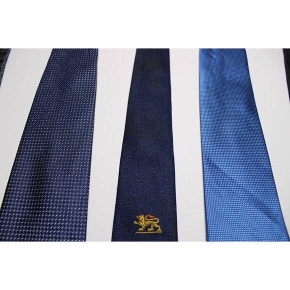 Lot of 6 Blue Neckties Hilfiger Klein Prince Consort Wang Bugatti Ralph Lauren - Picture 5 of 9